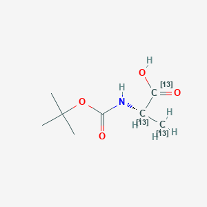 (2S)-2-[(2-Methylpropan-2-yl)oxycarbonylamino](1,2,3-13C3)propanoic acid