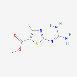 molecular formula C7H10N4O2S B1644914 Methyl 2-{[amino(imino)methyl]amino}-4-methyl-1,3-thiazole-5-carboxylate CAS No. 903442-90-0