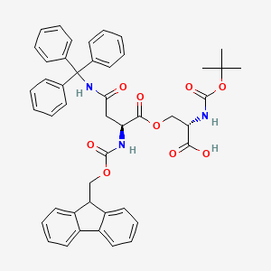 molecular formula C46H45N3O9 B1644917 Boc-L-Ser[Fmoc-L-Asn(Trt)]-OH 