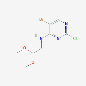 5-bromo-2-chloro-N-(2,2-dimethoxyethyl)pyrimidin-4-amine