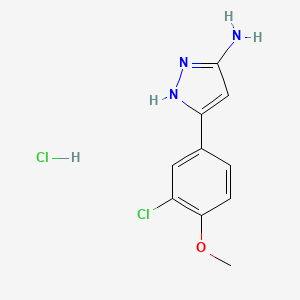 3-(3-chloro-4-methoxyphenyl)-1H-pyrazol-5-ylamine hydrochloride