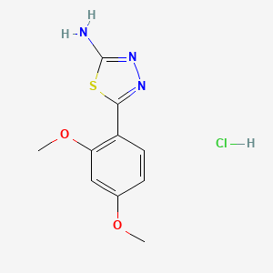 molecular formula C10H12ClN3O2S B1644990 5-(2,4-Dimethoxyphenyl)-1,3,4-thiadiazol-2-ylamine hydrochloride CAS No. 1177287-86-3