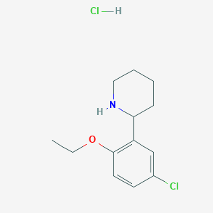 molecular formula C13H19Cl2NO B1644991 2-(5-Chloro-2-ethoxyphenyl)piperidine hydrochloride CAS No. 1177293-48-9