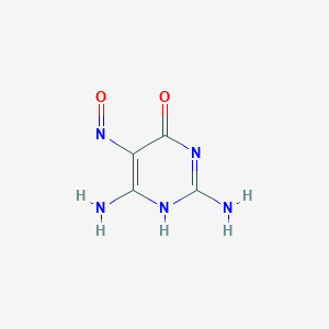 molecular formula C4H5N5O2 B016450 2,6-Diamino-5-nitroso-1H-pyrimidin-4-one CAS No. 2387-48-6