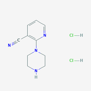 molecular formula C10H14Cl2N4 B1645003 2-Piperazin-1-ylpyridine-3-carbonitrile;dihydrochloride 