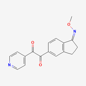 1-[(1Z)-1-Methoxyimino-2,3-dihydroinden-5-yl]-2-pyridin-4-ylethane-1,2-dione