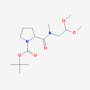 molecular formula C15H28N2O5 B1645006 Tert-butyl 2-[2,2-dimethoxyethyl(methyl)carbamoyl]pyrrolidine-1-carboxylate 