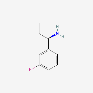 molecular formula C9H12FN B1645010 (R)-1-(3-Fluorophenyl)propan-1-amine 