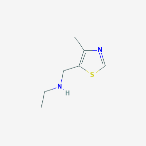 molecular formula C7H12N2S B1645036 5-thiazolemethanamine,N-ethyl-4-methyl- 