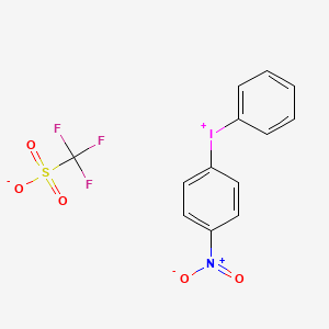 molecular formula C13H9F3INO5S B1645045 （4-硝基苯基）（苯基）碘鎓三氟甲磺酸盐 CAS No. 905718-45-8