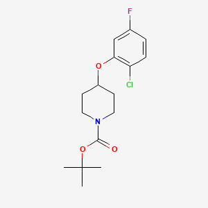 molecular formula C16H21ClFNO3 B1645046 Tert-butyl 4-(2-chloro-5-fluorophenoxy)piperidine-1-carboxylate 