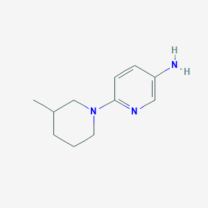 molecular formula C11H17N3 B1645060 6-(3-Metilpiperidin-1-il)piridin-3-amina CAS No. 777011-36-6