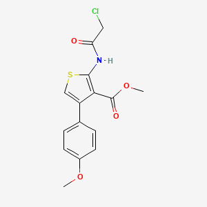 molecular formula C15H14ClNO4S B1645075 Methyl 2-[(chloroacetyl)amino]-4-(4-methoxyphenyl)thiophene-3-carboxylate CAS No. 667407-72-9