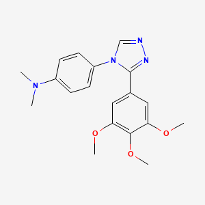 molecular formula C19H22N4O3 B1645111 N,N-Dimethyl-4-[3-(3,4,5-trimethoxyphenyl)-1,2,4-triazol-4-YL]aniline 