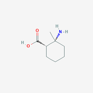 molecular formula C8H15NO2 B1645119 cis-2-Amino-2-methyl-cyclohexanecarboxylic acid 