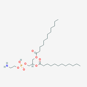 molecular formula C29H58NO8P B164513 3-{[(2-Aminoethoxy)(hydroxy)phosphoryl]oxy}-2-(dodecanoyloxy)propyl dodecanoate CAS No. 42436-56-6