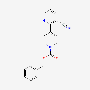 molecular formula C19H17N3O2 B1645133 benzyl 4-(3-cyanopyridin-2-yl)-3,6-dihydro-2H-pyridine-1-carboxylate 