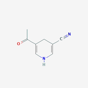 molecular formula C8H8N2O B164515 5-Acetyl-1,4-dihydropyridine-3-carbonitrile CAS No. 132148-45-9