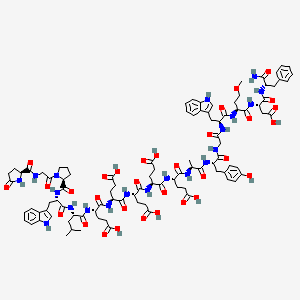 molecular formula C97H124N20O32 B1645154 (15-Methionine) human gastrin I 