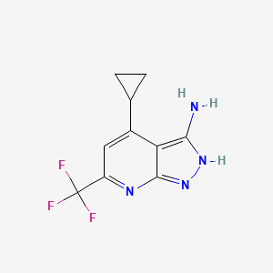 4-cyclopropyl-6-(trifluoromethyl)-1H-pyrazolo[3,4-b]pyridin-3-amine