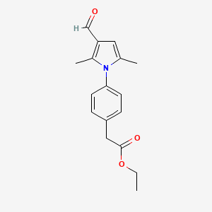 molecular formula C17H19NO3 B1645208 乙酸[4-(3-甲酰-2,5-二甲基-1H-吡咯-1-基)苯基]酯 CAS No. 928708-27-4