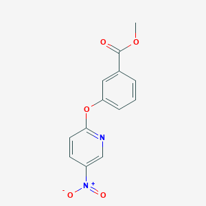 molecular formula C13H10N2O5 B1645243 Methyl 3-[(5-nitropyridin-2-yl)oxy]benzoate 