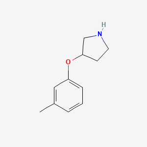 molecular formula C11H15NO B1645244 3-(m-Tolyloxy)pyrrolidine 