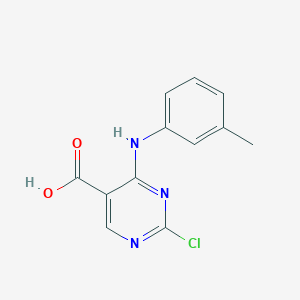 molecular formula C12H10ClN3O2 B1645253 2-Chloro-4-(3-methylanilino)pyrimidine-5-carboxylic acid 