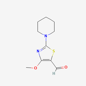 molecular formula C10H14N2O2S B1645256 4-Methoxy-2-piperidin-1-yl-thiazole-5-carbaldehyde CAS No. 919016-57-2