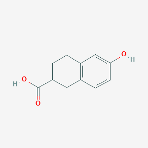 molecular formula C11H12O3 B1645281 6-羟基-1,2,3,4-四氢萘-2-羧酸 CAS No. 53567-96-7
