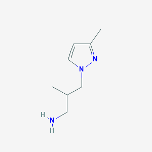 molecular formula C8H15N3 B1645292 2-甲基-3-(3-甲基-1H-吡唑-1-基)丙-1-胺 CAS No. 1006319-98-7