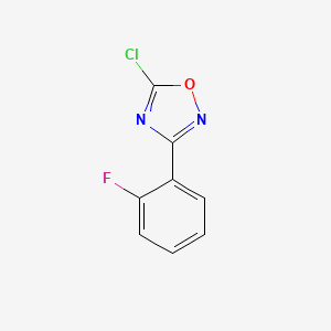 molecular formula C8H4ClFN2O B1645312 5-Chloro-3-(2-fluorophenyl)-1,2,4-oxadiazole CAS No. 525574-81-6