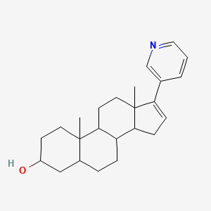 molecular formula C24H33NO B1645315 10,13-Dimethyl-17-pyridin-3-yl-2,3,4,5,6,7,8,9,11,12,14,15-dodecahydro-1H-cyclopenta[a]phenanthren-3-ol 