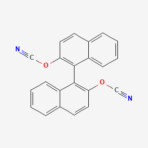 molecular formula C22H12N2O2 B1645319 [1-(2-Cyanatonaphthalen-1-yl)naphthalen-2-yl] cyanate 