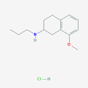 molecular formula C14H22ClNO B1645320 8-Methoxy-N-propyl-1,2,3,4-tetrahydronaphthalen-2-amine hydrochloride 