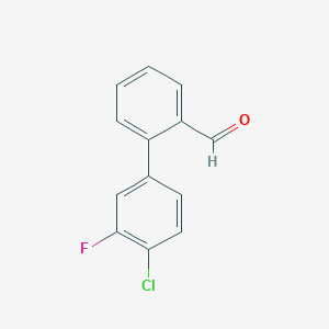 molecular formula C13H8ClFO B1645323 4'-氯-3'-氟[1,1'-联苯]-2-甲醛 CAS No. 223575-82-4