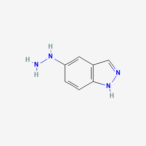 molecular formula C7H8N4 B1645332 5-Hydrazinyl-1H-indazole 