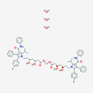 molecular formula C66H74CaF2N4O13 B164536 Atorvastatin calcium trihydrate CAS No. 344423-98-9