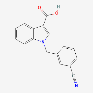 molecular formula C17H12N2O2 B1645401 1-(3-Cyano-benzyl)-1h-indole-3-carboxylic acid 