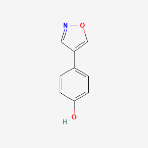 molecular formula C9H7NO2 B1645408 4-(1,2-Oxazol-4-yl)phenol 
