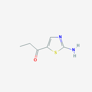 molecular formula C6H8N2OS B1645433 1-Propanone, 1-(2-amino-5-thiazolyl)- 