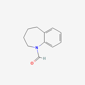 molecular formula C11H13NO B1645441 2,3,4,5-Tetrahydrobenzo[b]azepine-1-carbaldehyde 