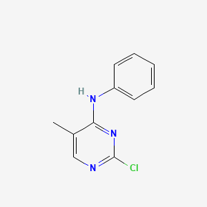 molecular formula C11H10ClN3 B1645449 4-Anilino-2-chloro-5-methylpyrimidine 
