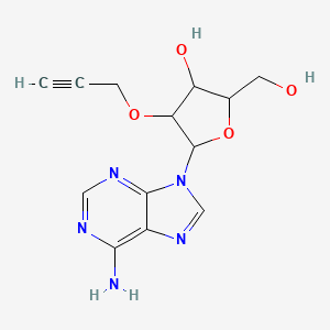 molecular formula C13H15N5O4 B1645453 5-(6-Aminopurin-9-yl)-2-(hydroxymethyl)-4-prop-2-ynoxyoxolan-3-ol 