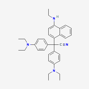 molecular formula C34H40N4 B1645505 Bis(4-N,N-Diethylaminophenyl)-(4-N-ethylaminonaphthalen-1-yl)acetonitrile 