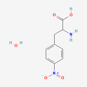 molecular formula C9H12N2O5 B1645515 4-硝基-DL-苯丙氨酸一水合物 CAS No. 207569-25-3