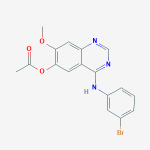 4-[(3-Bromophenyl)amino]-6-methylcarbonyloxy-7-methoxyquinazoline