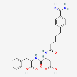 3-[5-(4-Carbamimidoylphenyl)pentanoylamino]-4-[(1-carboxy-2-phenylethyl)amino]-4-oxobutanoic acid