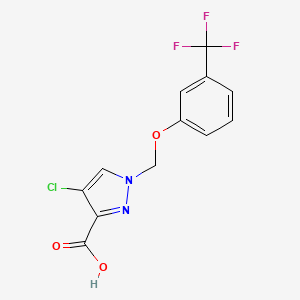 4-Chloro-1-{[3-(trifluoromethyl)phenoxy]methyl}-1H-pyrazole-3-carboxylic acid
