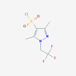 3,5-dimethyl-1-(2,2,2-trifluoroethyl)-1H-pyrazole-4-sulfonyl chloride